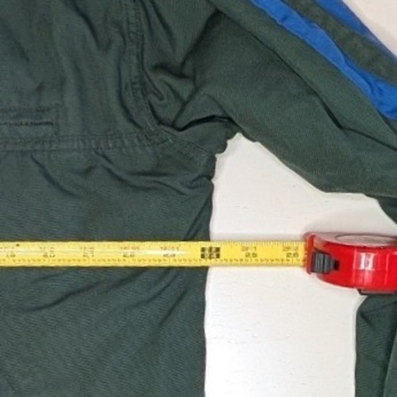 Abercrombie Performance Jacket Mens Small Green Vintage Full Zip Stripe 90s Y2K - Picture 3 of 7